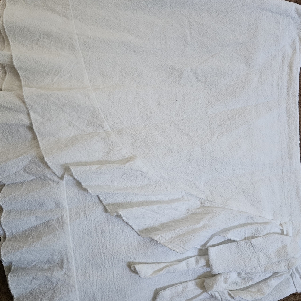 & Other Stories White Ruffle Mini Skirt
